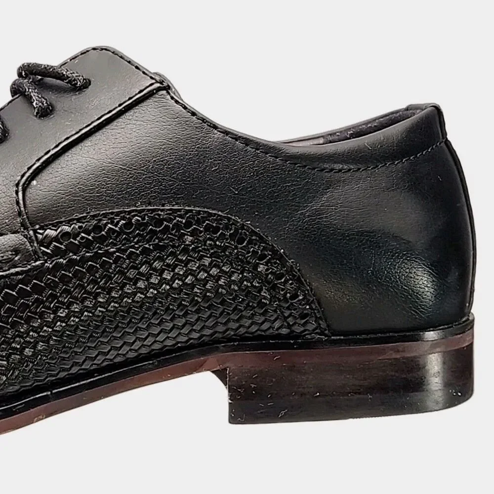Ashford Hayes Dress Shoe Express Black Oxford Size 9 Men Derby Man-Made Upper